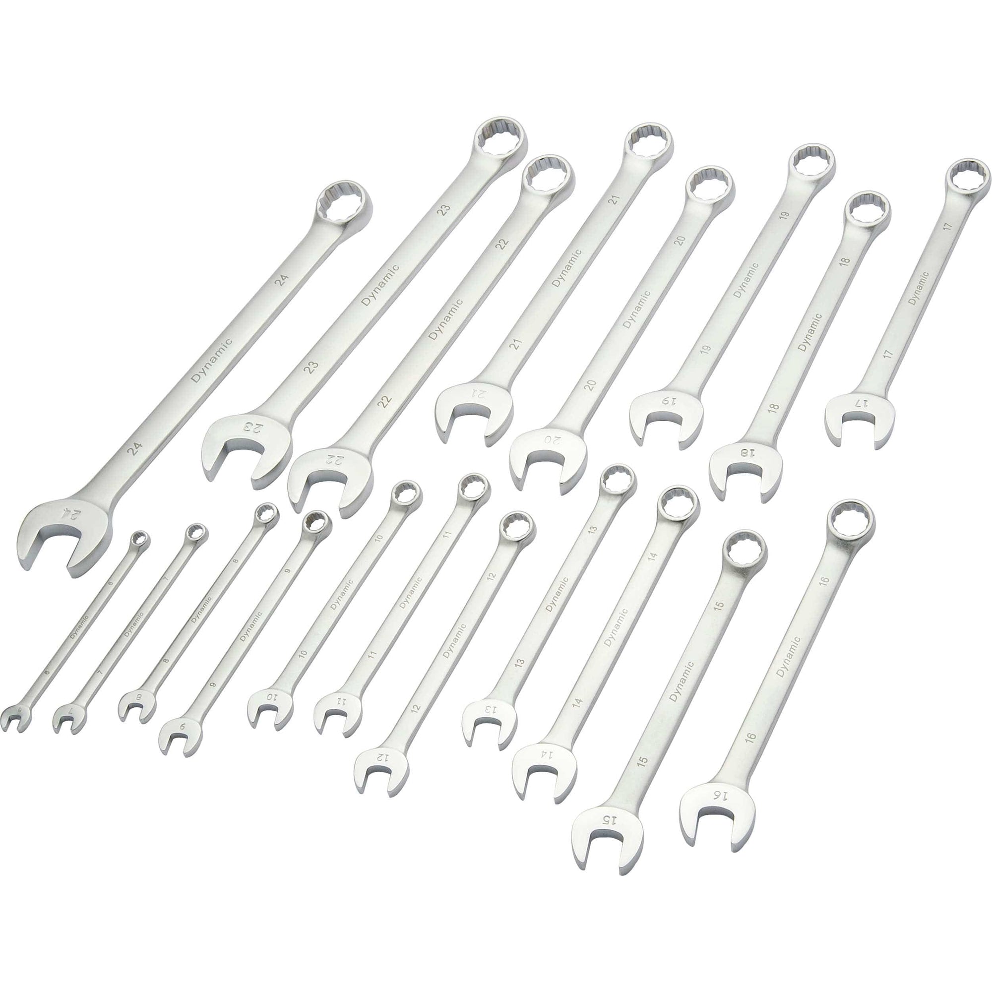 Wrench Set, Contractor Series, with Satin Finish, 19pc, Metric, Combination, 6mm - 24mm alt 0