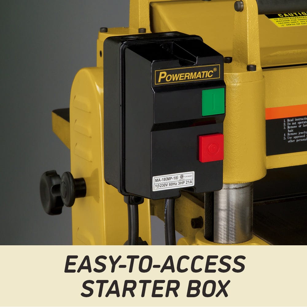 15" Planer - 3 HP 1 Ph 230V - Helical Cutterhead - Model 15HH