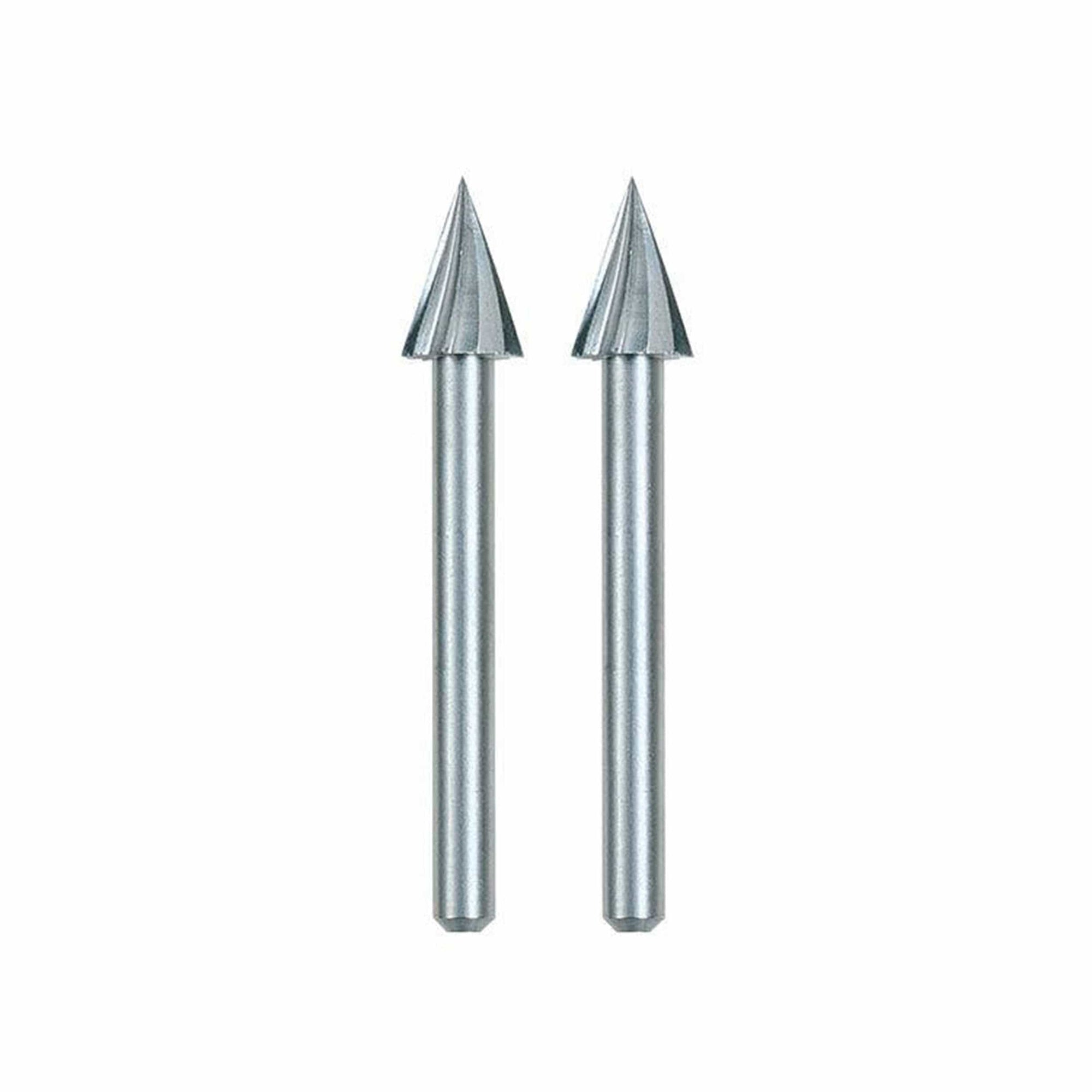 HSS Cutter Triangular Tip - 1/4" Diameter - 1/8" Shank - 2 Pack alt 125