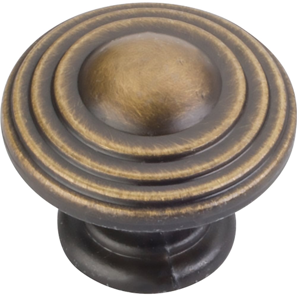 Bremen 2 Stacked Knob, 1-1/4" Dia., Antique Brushed Satin Brass alt 0