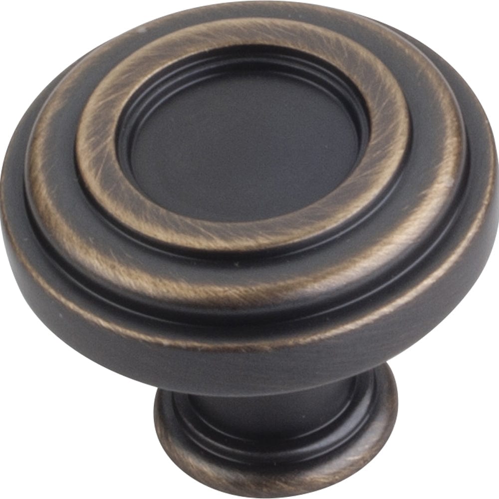 Lafayette Knob, 1-3/8" Dia., Antique Brushed Satin Brass alt 0