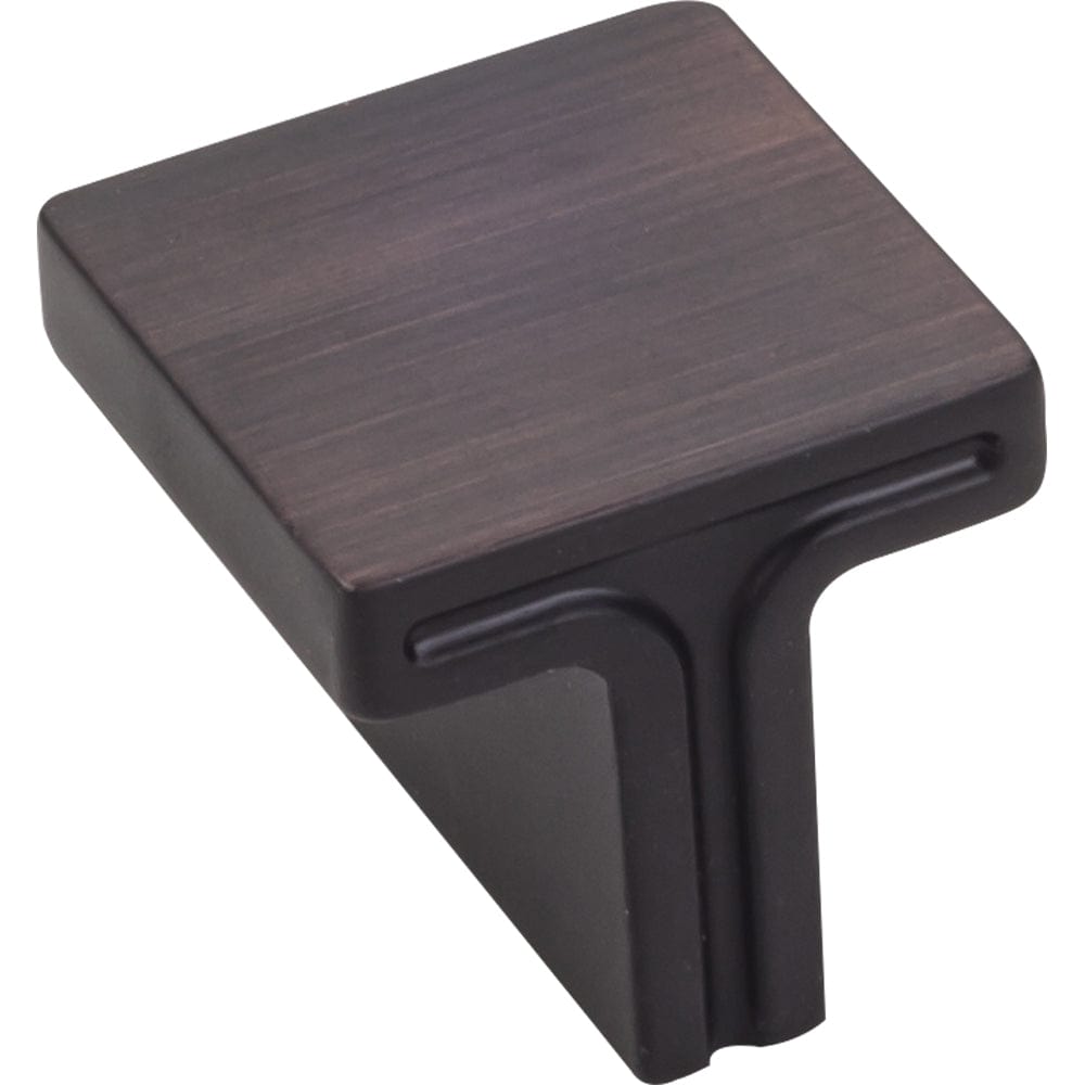 Anwick Square Knob, 1-1/8" O.L., Brushed Oil Rubbed Bronze alt 0