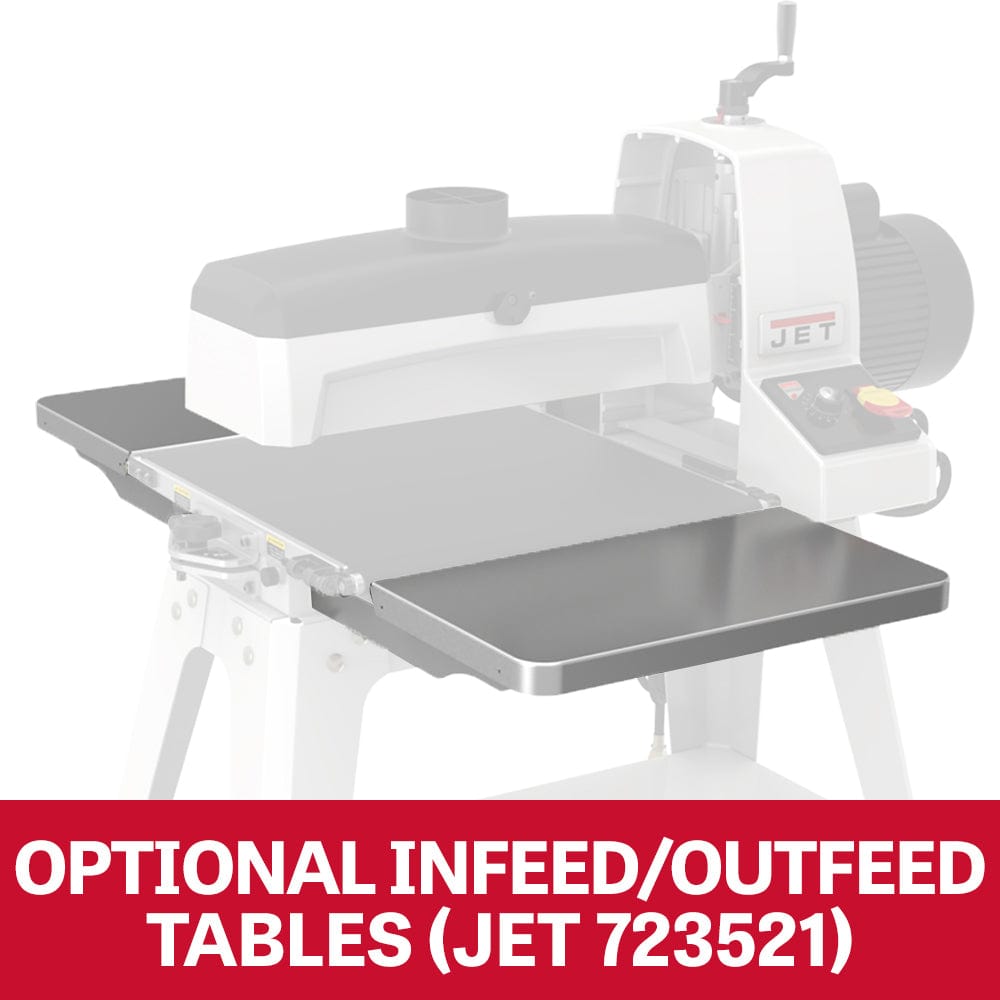 16" Drum Sander with Open Stand - 1-1/2 HP 1 Ph 115V - JWDS-1632