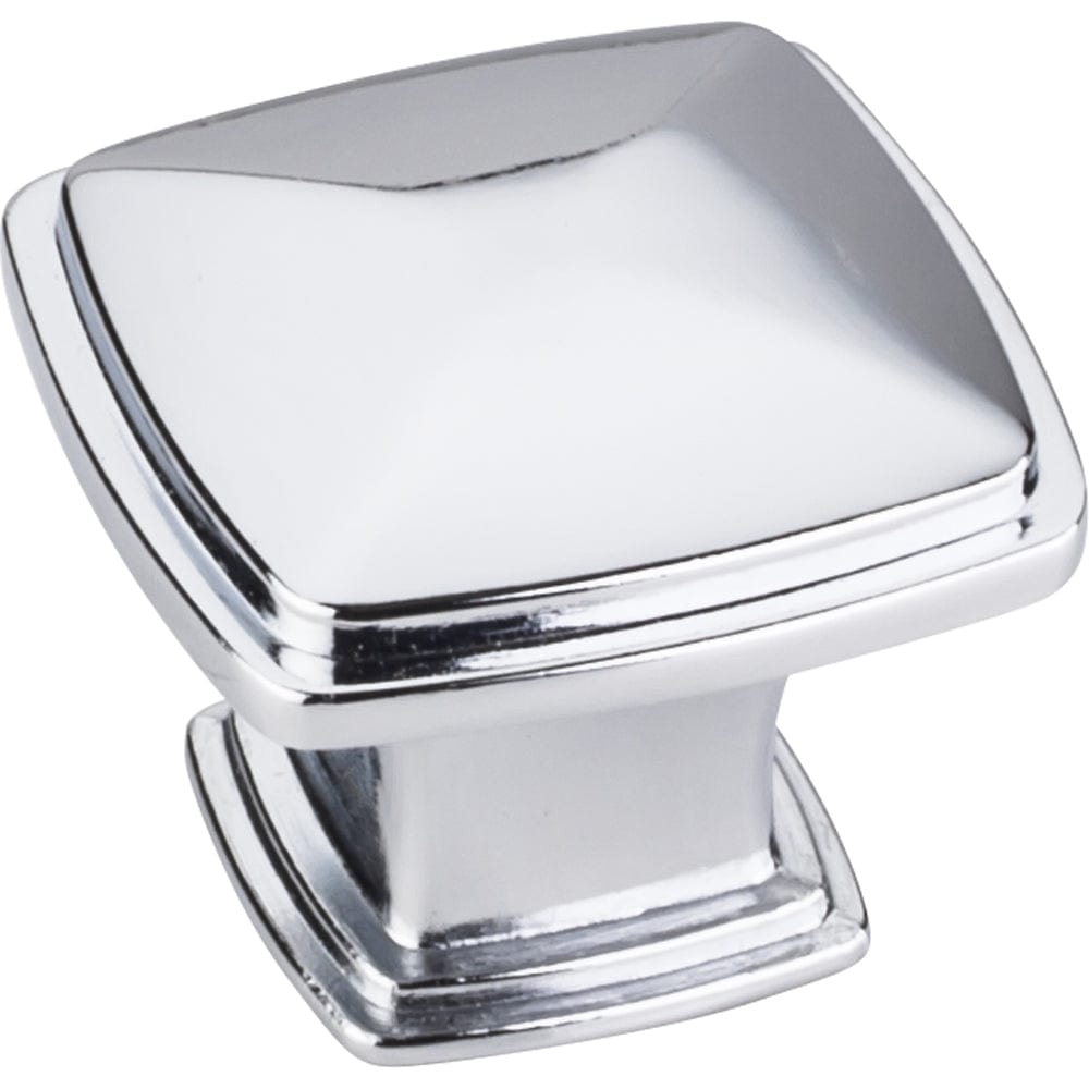 Milan 1 Plain Square Knob, 1-3/16" O.L.,, Polished Chrome alt 0