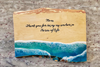 Wood plaque with resin ocean wave design and engraved sentimental message for Mom
