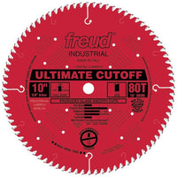 LU85R010 Industrial Ultimate Cut-off Blade 10" x 5/8" Bore x 80 Tooth ATB alt 0