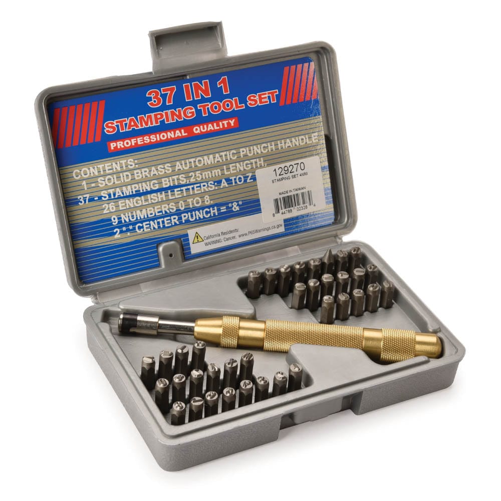 Spring Loaded Letter and Number Punch Set