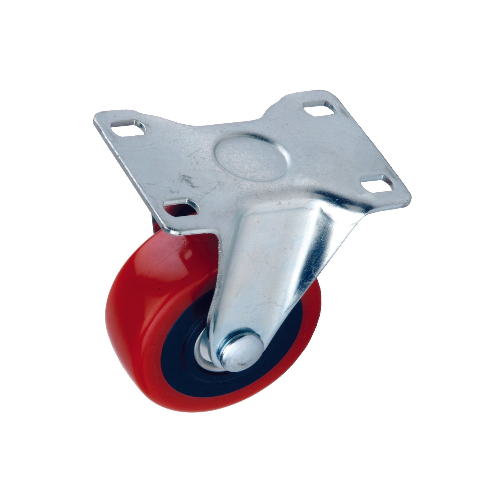 5" HD Caster - Non-Locking - Non-Swiveling - 4 Hole Mounting Plate alt 0