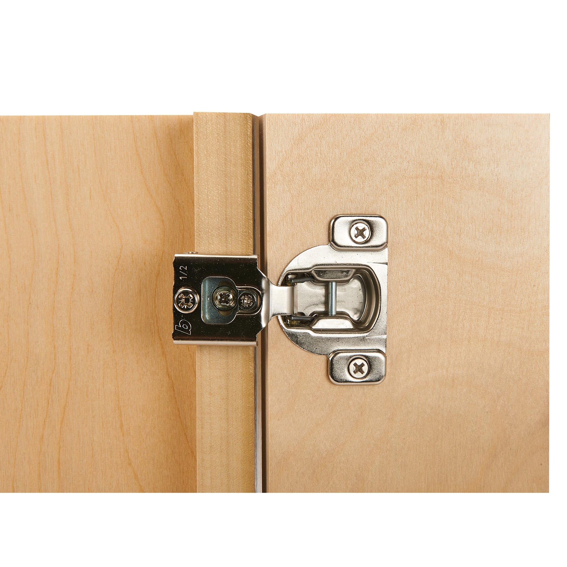 Compact 1/2" Edge Mount Cabinet Hinge Pair alt 0