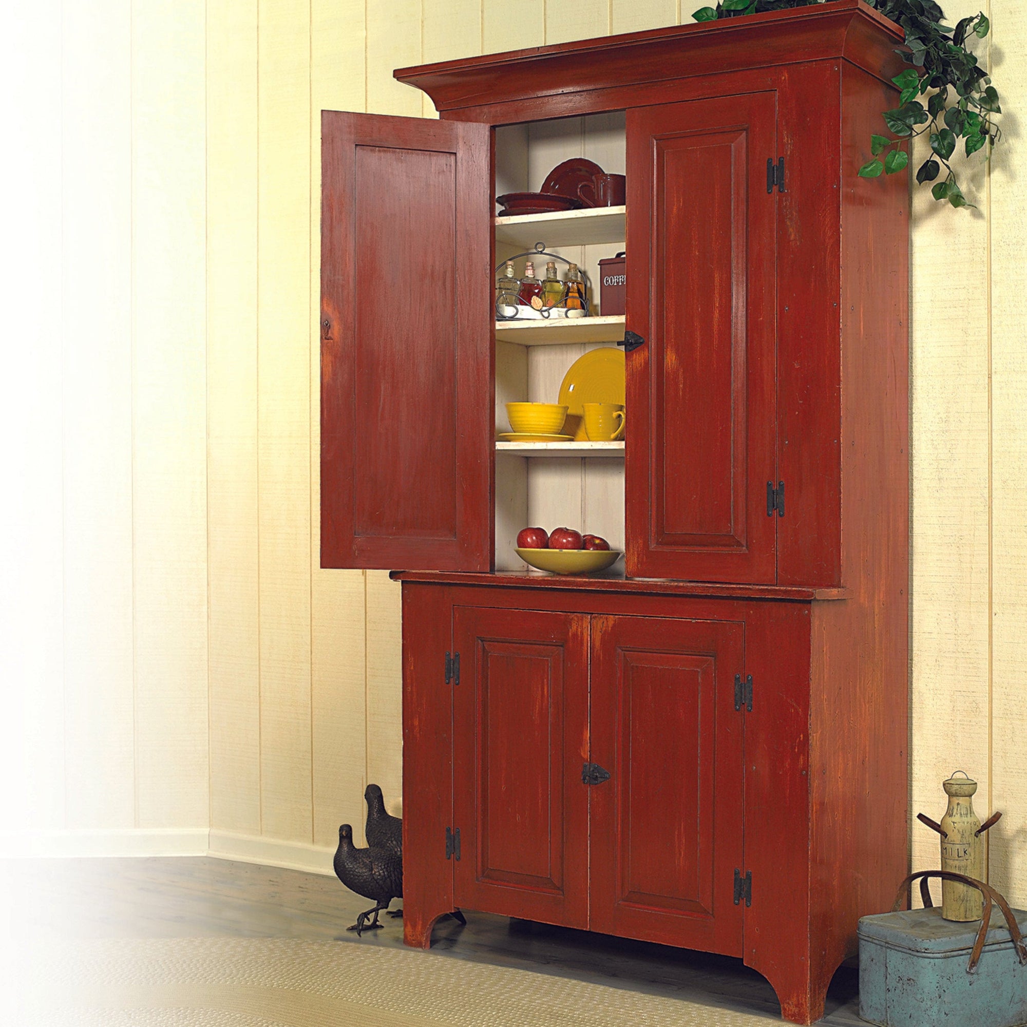 Woodworking Project Paper Plan to Build Country Classic Stepback Cupboard alt 0