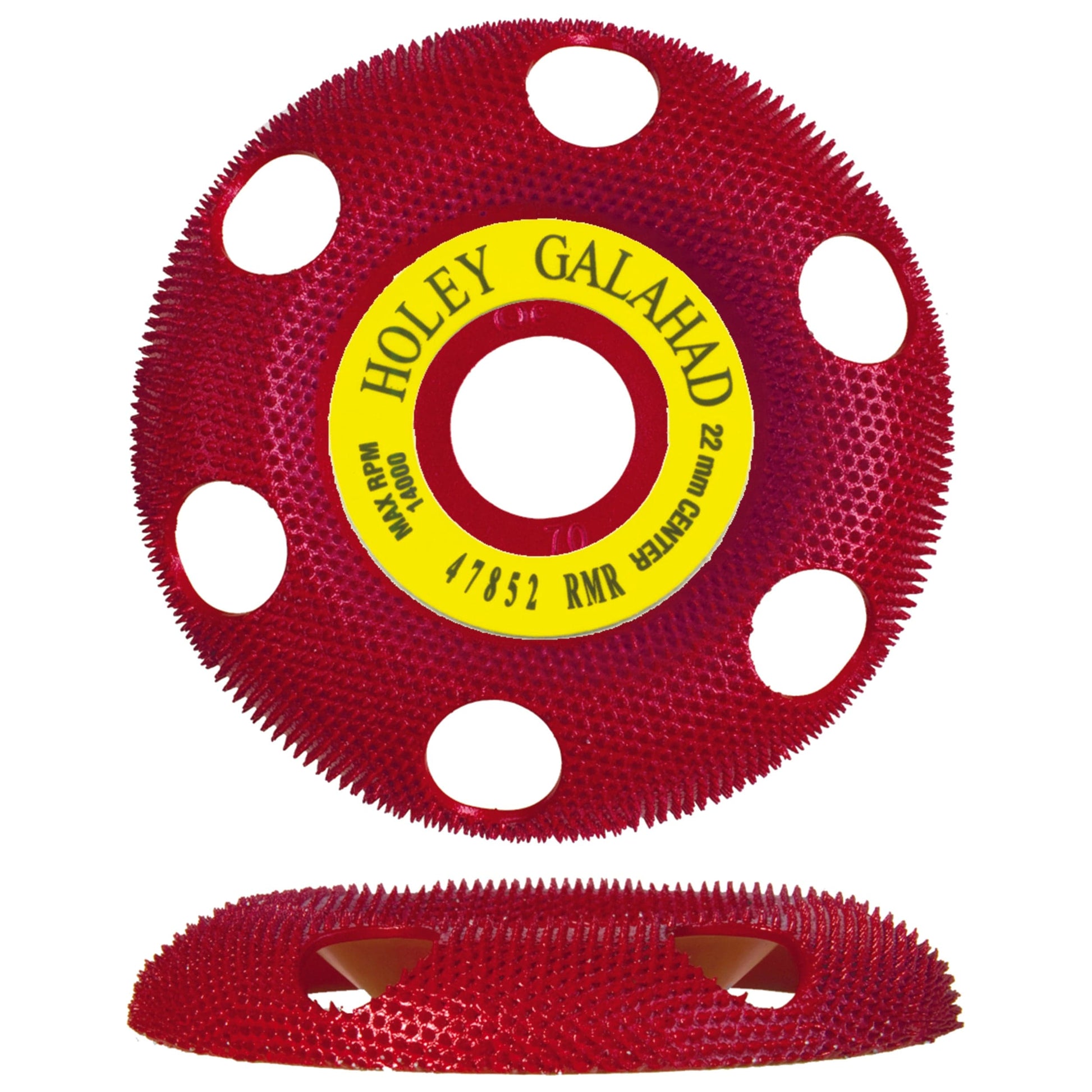Holey Galahad See Through Disc - 7/8" Arbor - Round - Medium - Red alt 0