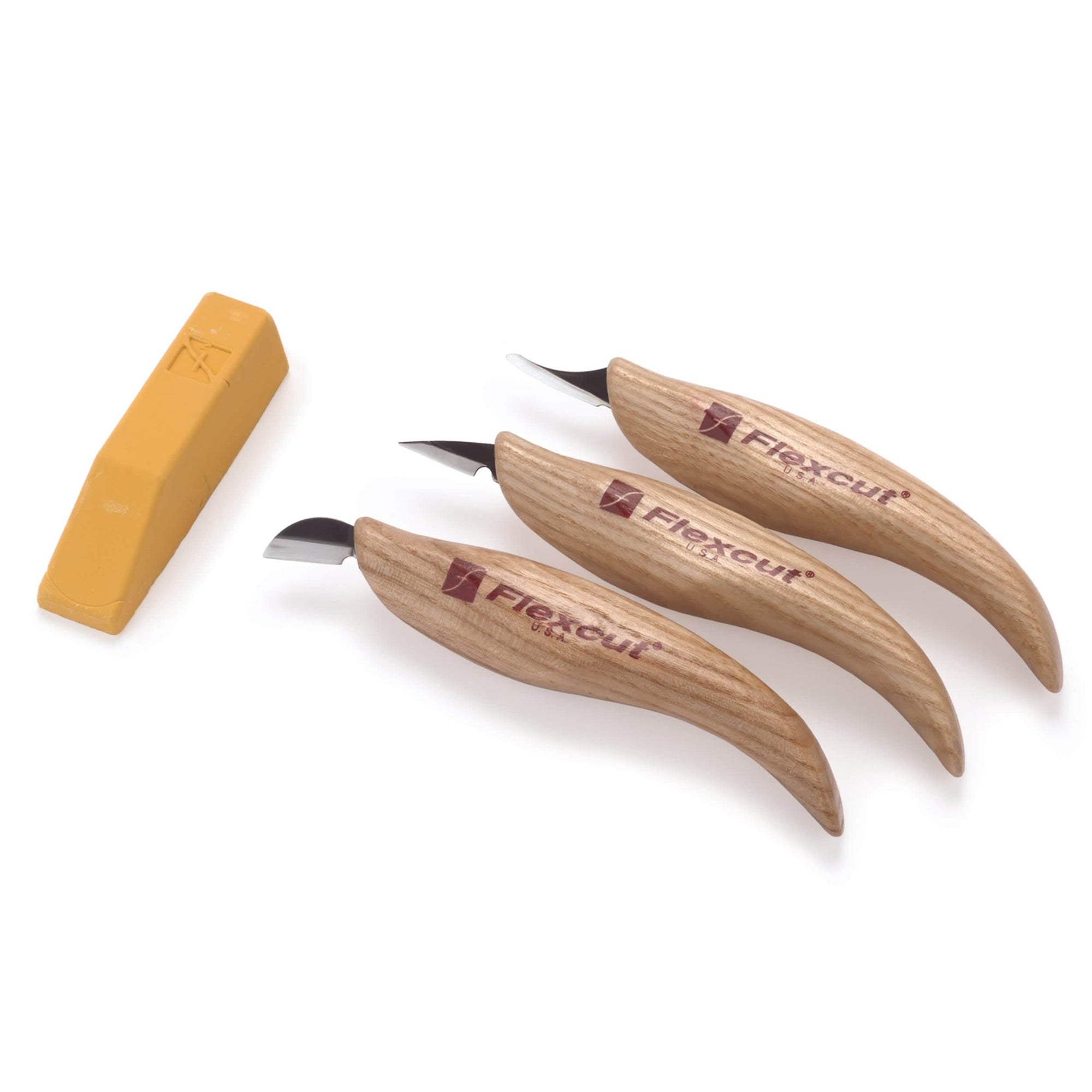 Detail Carving Knife Set with Sharpening Compound - 3 Piece alt 0
