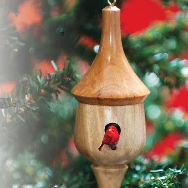 Turned Birdhouse Ornament - Downloadable Plan alt 0