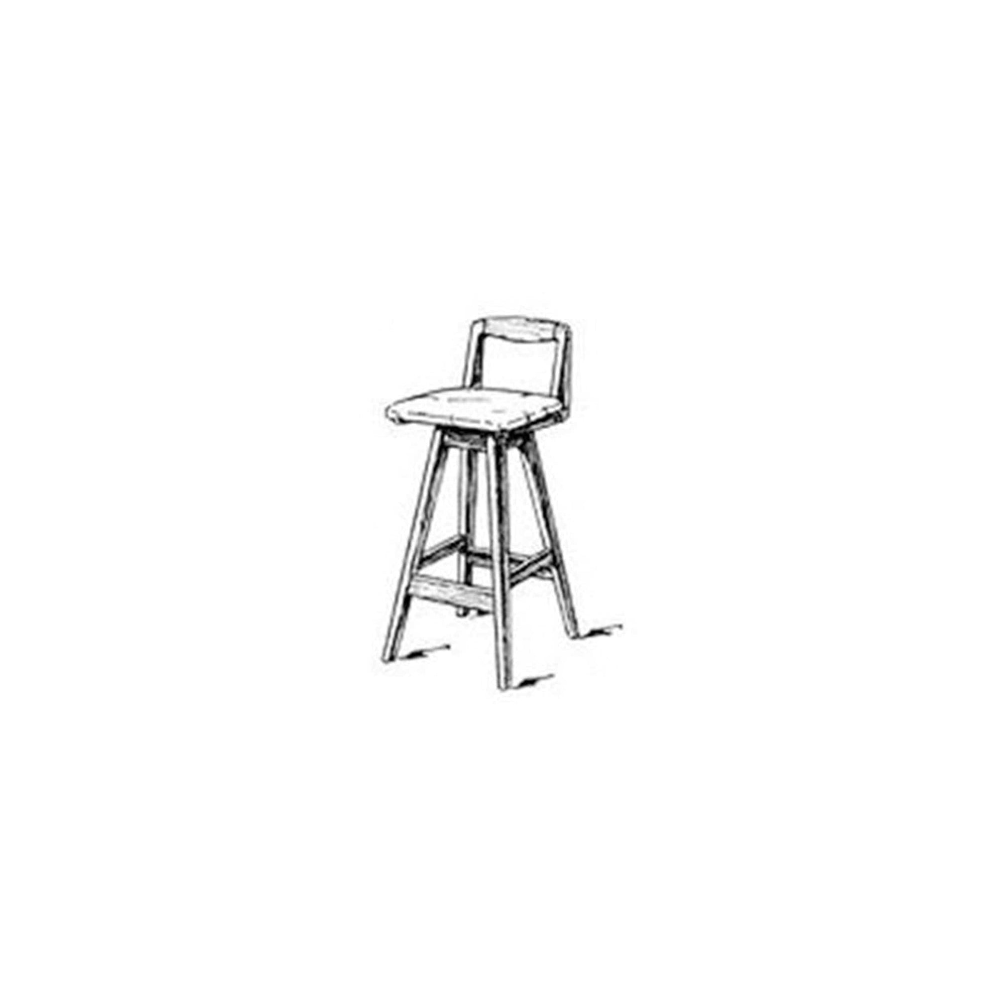 Woodworking Project Paper Plan to Build Swivel Bar Stool with Back alt 0