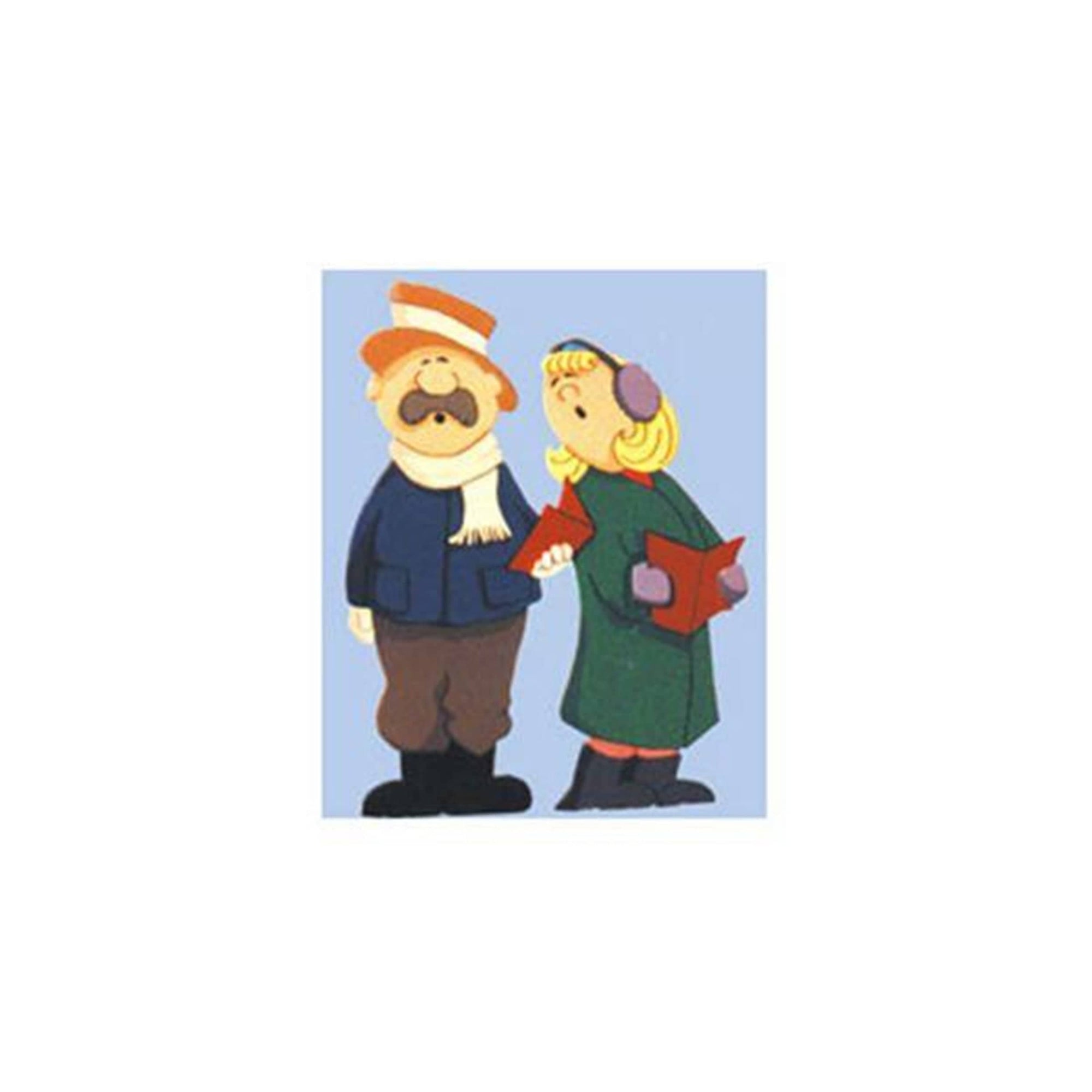 Woodworking Project Paper Plan to Build Man and Woman Carolers alt 0