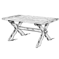 Woodworking Project Paper Plan to Build Sawbuck Dining Table alt 0