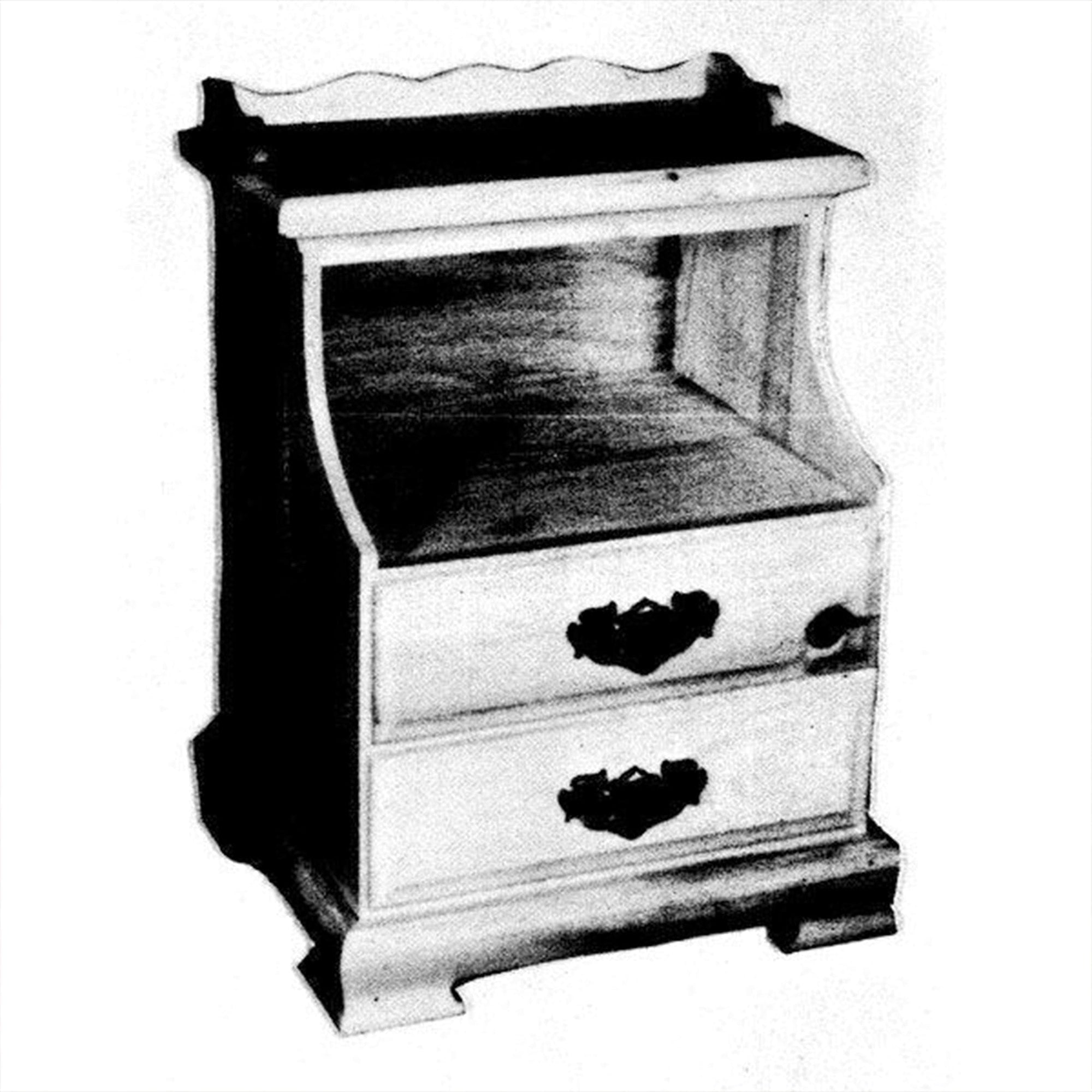 Woodworking Project Paper Plan to Build Double Drawer Night Stand alt 0
