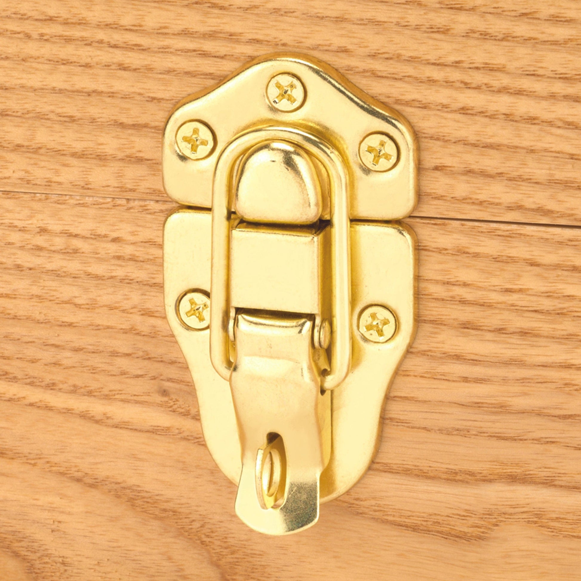 Lockable Draw Catch Brass Finish alt 0