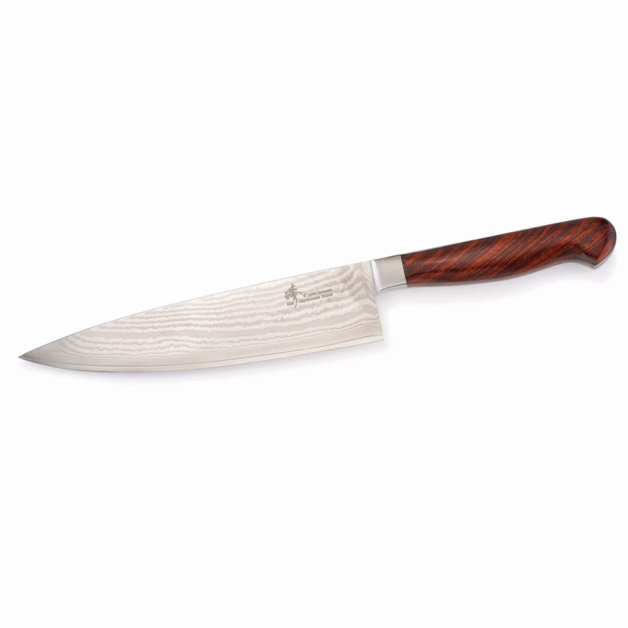 Chef Knife for Cutting Fruits Vegetables and Meat - 12-3/4" - Damascus - Unfinished Kit