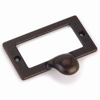 Drawer Pull with Card Holder Dark Copper Finish alt 0