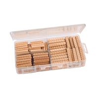 Spiral Groove Wood Dowel Pins - Assorted - 120 Piece alt 0