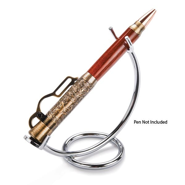 Pen and Razor Display Stand with Oval Base - Chrome alt 0