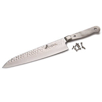 Chef Knife for Cutting Fruits Vegetables and Meat - Damascus - 12-7/8" - Unfinished Kit