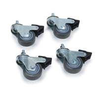 3" Heavy Duty Steel Stand Casters Set - 4 Piece alt 0