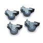 3" Heavy Duty Steel Stand Casters Set - 4 Piece alt 0