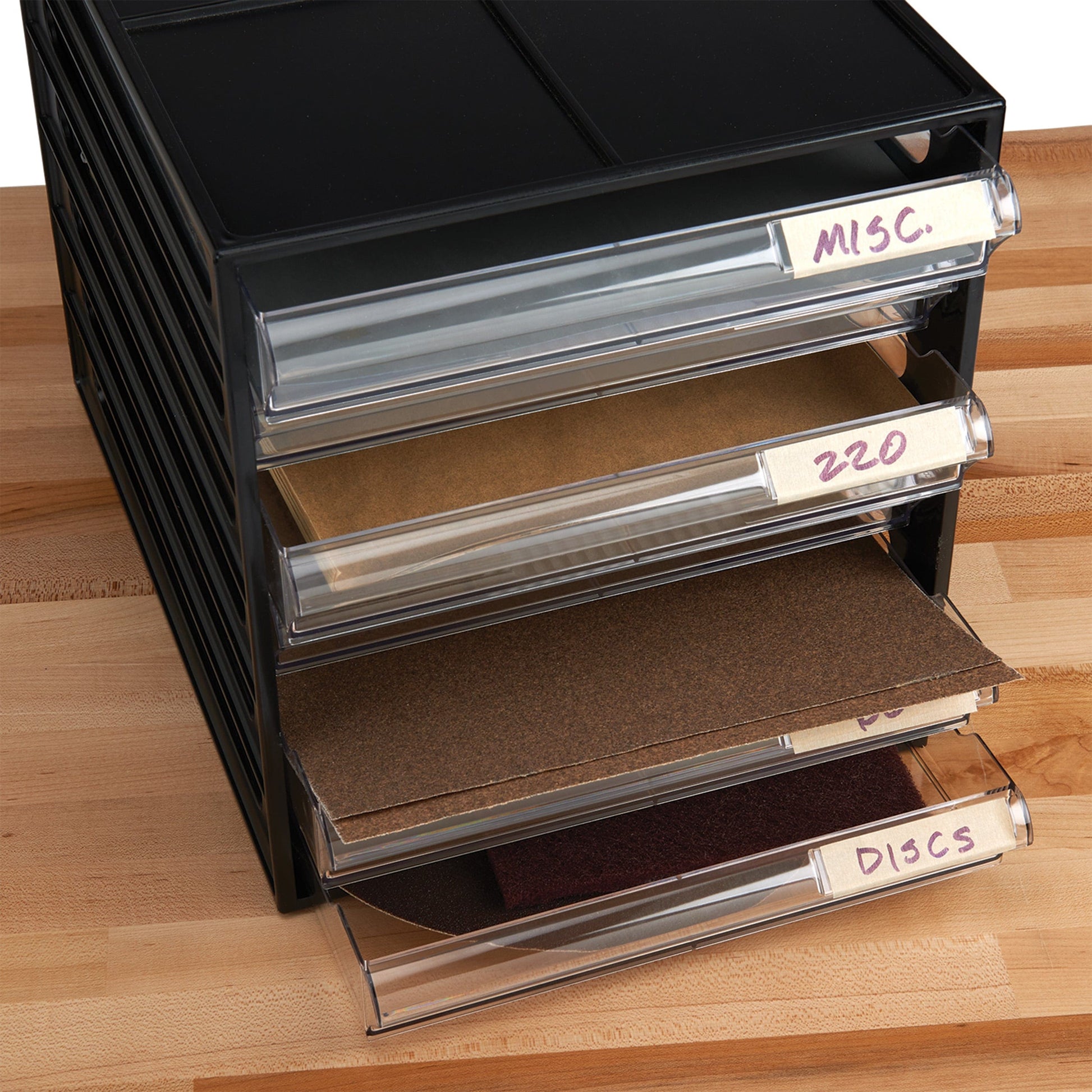 Six Drawer Sandpaper Organizer alt 0