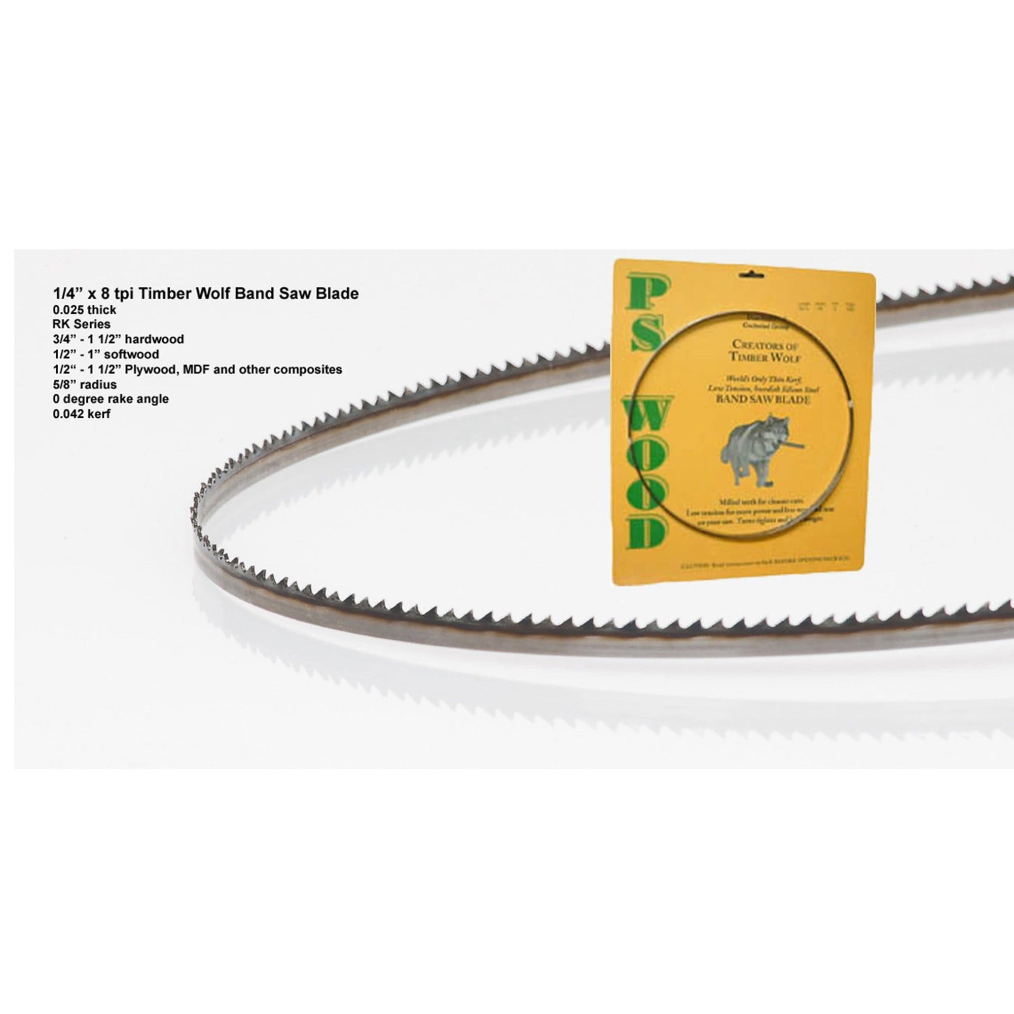 Bandsaw Blade - 116" x 1/4" x 8 TPI - Raker alt 25