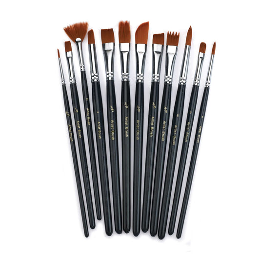 Hobby and Artist Brush Set - 12 Piece alt 0