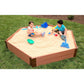 Classic Sienna 7' x 8' x 11" Composite Hexagon Sandbox Kit - 1" profile alt 0