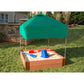 Classic Sienna 4' x 4' x 11" Composite Square Sandbox Kit with Telescoping Canopy/Cover - 2" profile alt 0