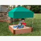 Classic Sienna 4' x 4' x 11" Composite Square Sandbox Kit with Telescoping Canopy/Cover - 2" profile alt 0