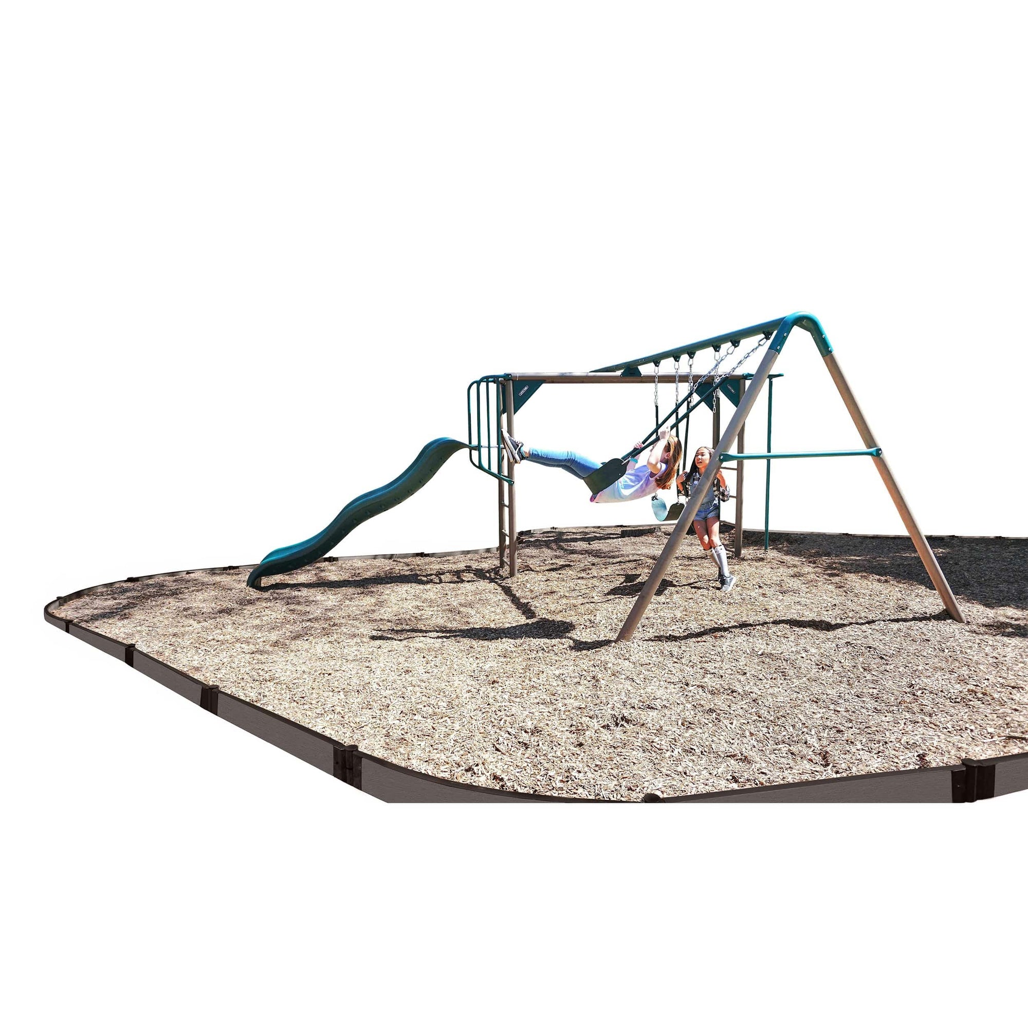 Weathered Wood Curved Playground Border 16' - 1" profile                 alt 0