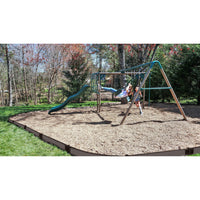 Weathered Wood Curved Playground Border 16' - 1" profile                 alt 0
