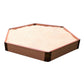 Classic Sienna 7' x  8' x 11 " Composite Hexagon Sandbox Kit with Collapsible Cover - 2" profile alt 0