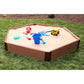 Classic Sienna 7' x  8' x 11 " Composite Hexagon Sandbox Kit with Collapsible Cover - 2" profile alt 0
