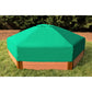 Classic Sienna 7' x  8' x 11 " Composite Hexagon Sandbox Kit with Collapsible Cover - 2" profile alt 0