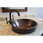 17" Compact Oval Skirted Vessel Hammered Copper Sink alt 0