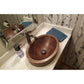 17" Compact Oval Skirted Vessel Hammered Copper Sink alt 0