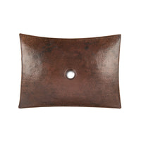18" Rectangle Modern Slope Hammered Copper Sink alt 0
