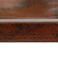 19" Rectangle Skirted Vessel Hammered Copper Sink alt 0