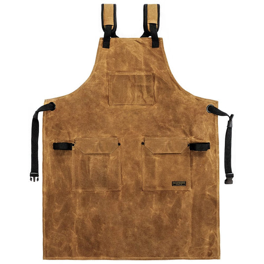 5-Pocket Deluxe Utility Apron - 16 oz Waxed Canvas - 33" Length