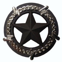 Star with Barbed Wire Knob, Brown/Nickel alt 0