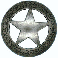 Star Knob with Engraved Edge, Nickel Oxide alt 0