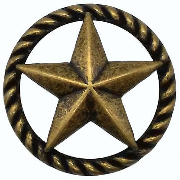 3-D Star with Narrow Rope, Brass Oxide alt 0