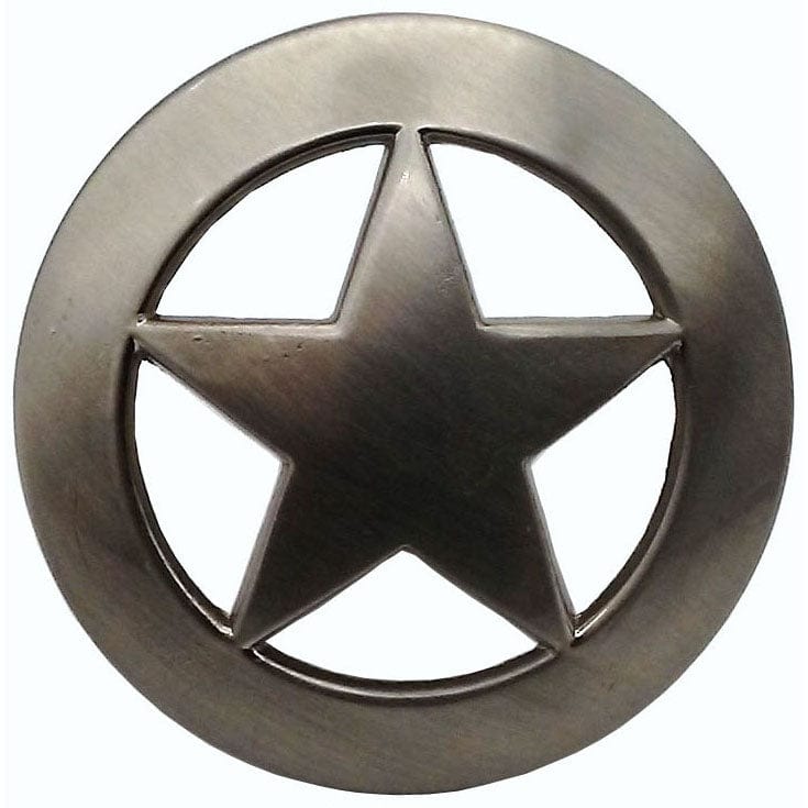 Sheriff Star Knob, Satin Nickel alt 0