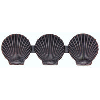 Triple Scallop Seashell Pull, Oil Rubbed Bronze alt 0